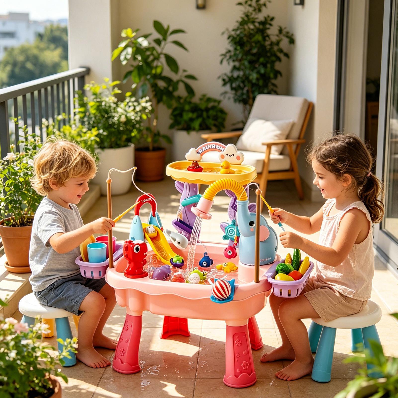 Kids Toddler Water Table Kitch - Kids Outdoor Sensory Table 评论和价格
