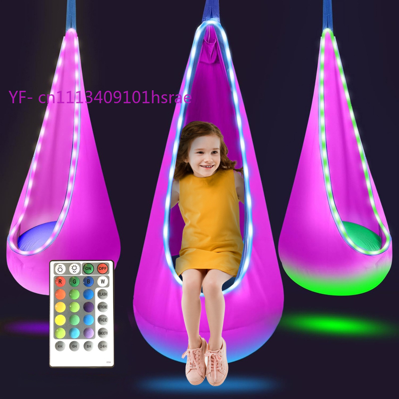 Glowing LED Inflatable Hammock - Kids Outdoor Hammock Swing 评论和价格