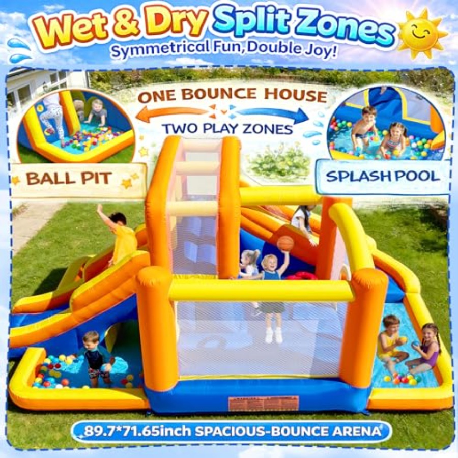 Outdoor bounce house water sli - Kids Outdoor Zone 评论和价格
