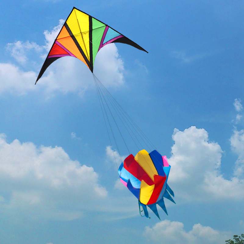 Large rainbow kite nylon winds - Kite Easy Fly Kids 评论和价格