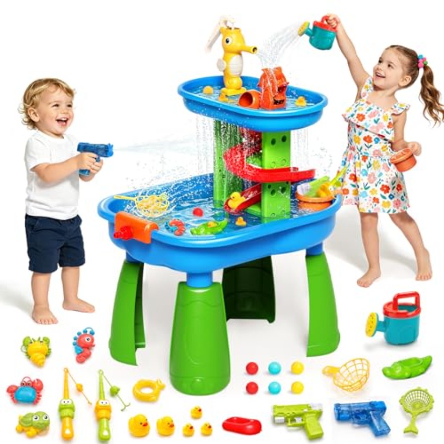 Outdoor water table for kids 3 - Kids Outdoor Sensory Table 评论和价格