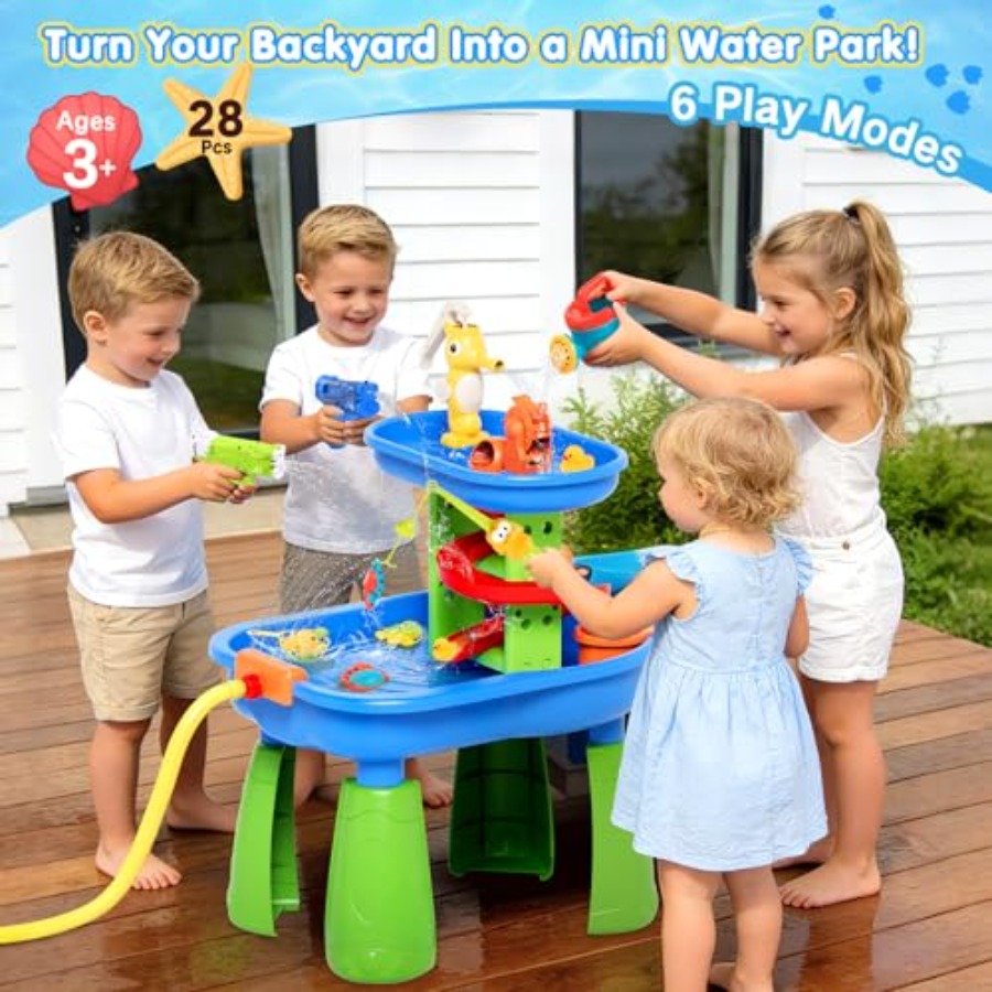 Outdoor water table for kids 3 - Kids Outdoor Sensory Table 评论和价格