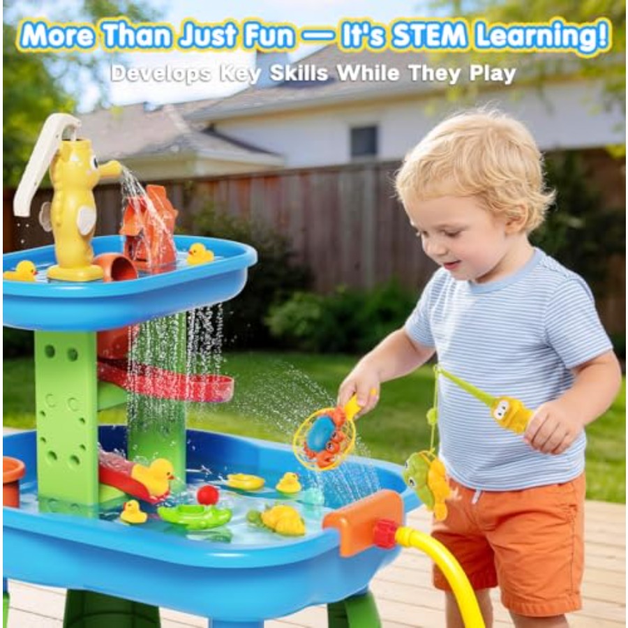 Outdoor water table for kids 3 - Kids Outdoor Sensory Table 评论和价格
