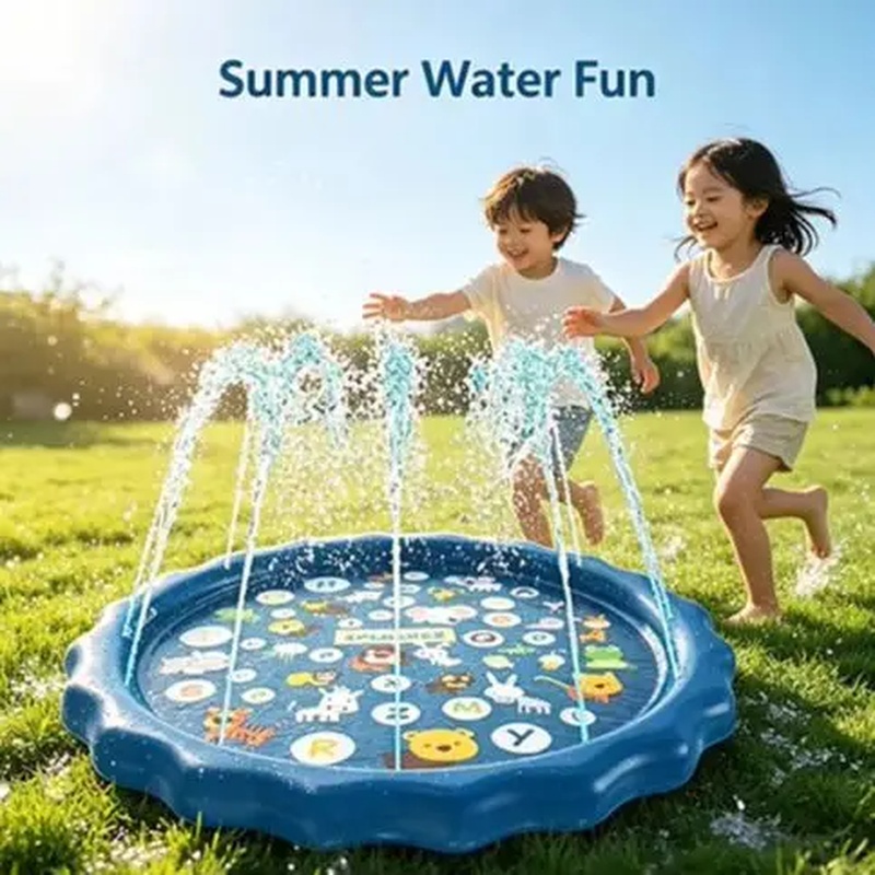 100/170cm Letter Printed Infla - Kids Outdoor Mat 评论和价格