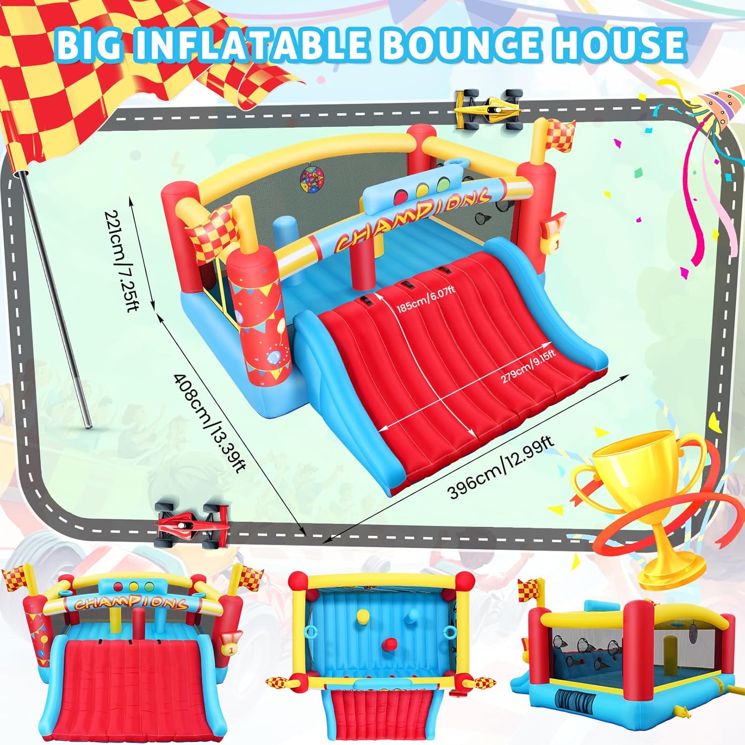 13FT Big Inflatable Bounce Hou - Kids Outdoor Park 评论和价格