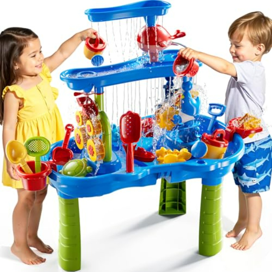 Outdoor 3-tier sensory play ta - Kids Outdoor Sensory Table 评论和价格