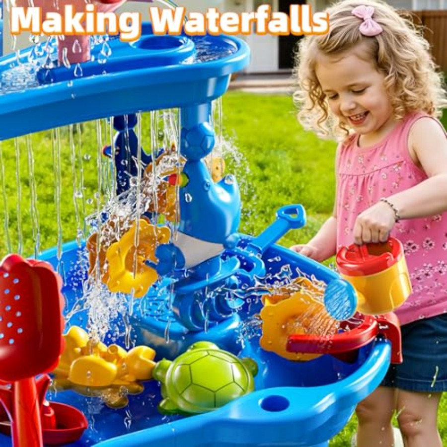 Outdoor 3-tier sensory play ta - Kids Outdoor Sensory Table 评论和价格