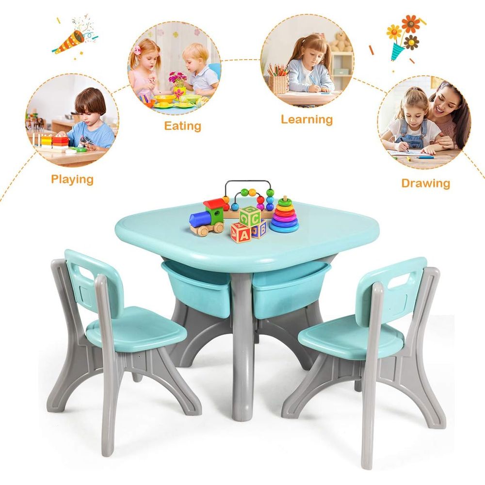 Kids Table and Chairs, 3 PCS A - Kids Outdoor Chair And Table 评论和价格