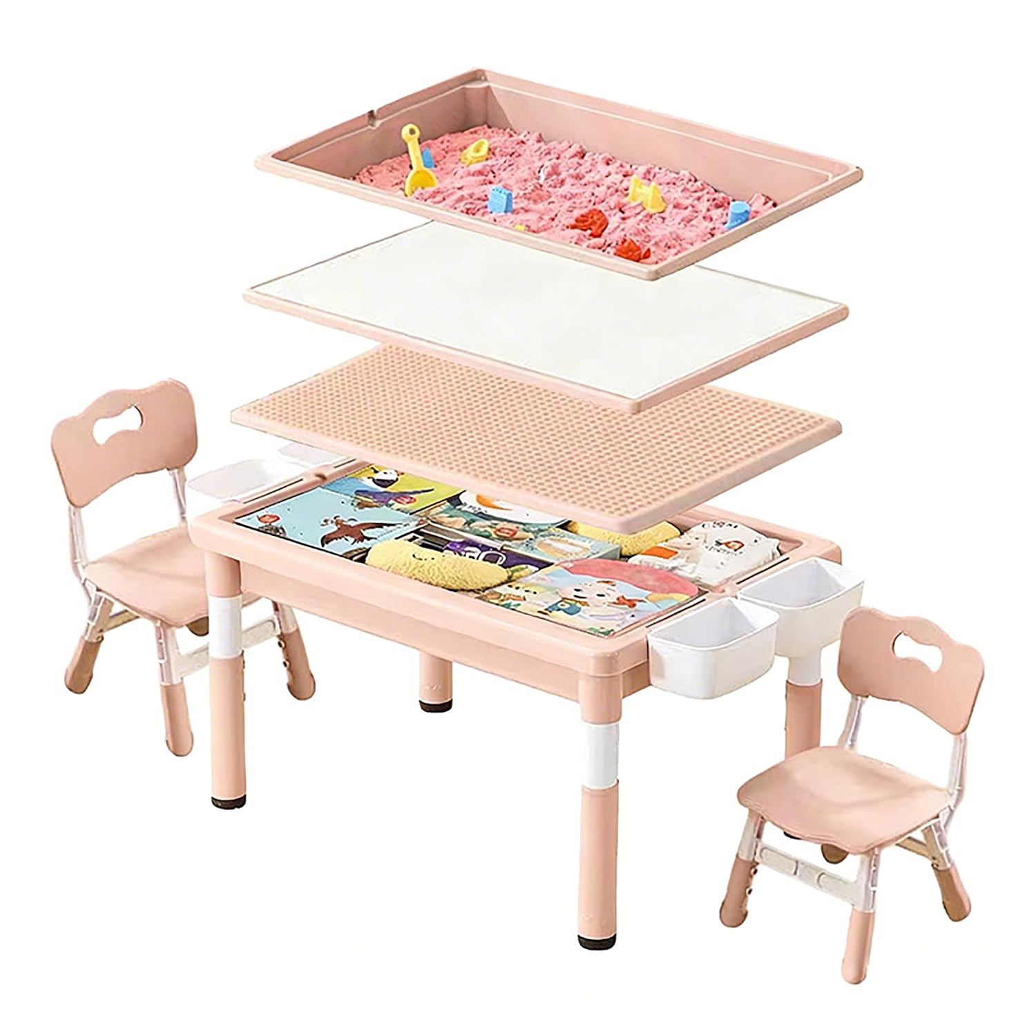 Kids Activity Table with Stora - Kids Outdoor Sensory Table 评论和价格
