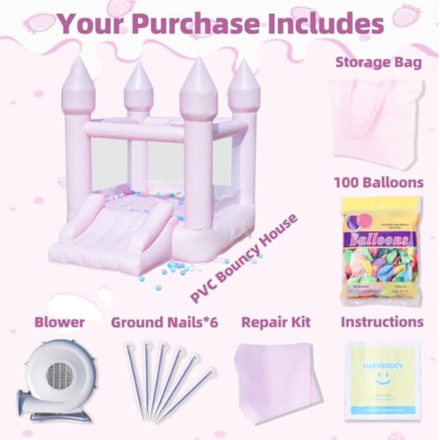 PVC bounce house for kids 3-6  - Kids Outdoor Slide 评论和价格