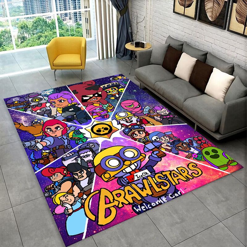 Cartoon B-Brawl Game Non-Slip  - Kids Outdoor Mat 评论和价格