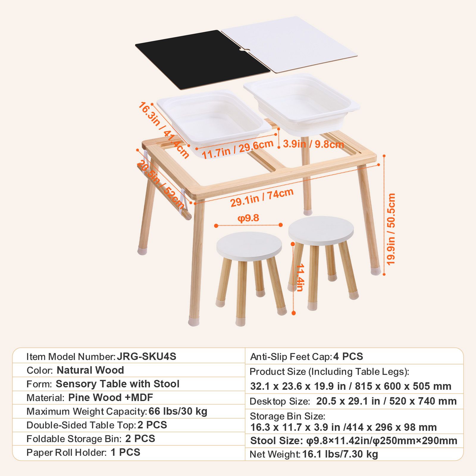 Sensory Table and Chairs Set,  - Kids Outdoor Sensory Table 评论和价格