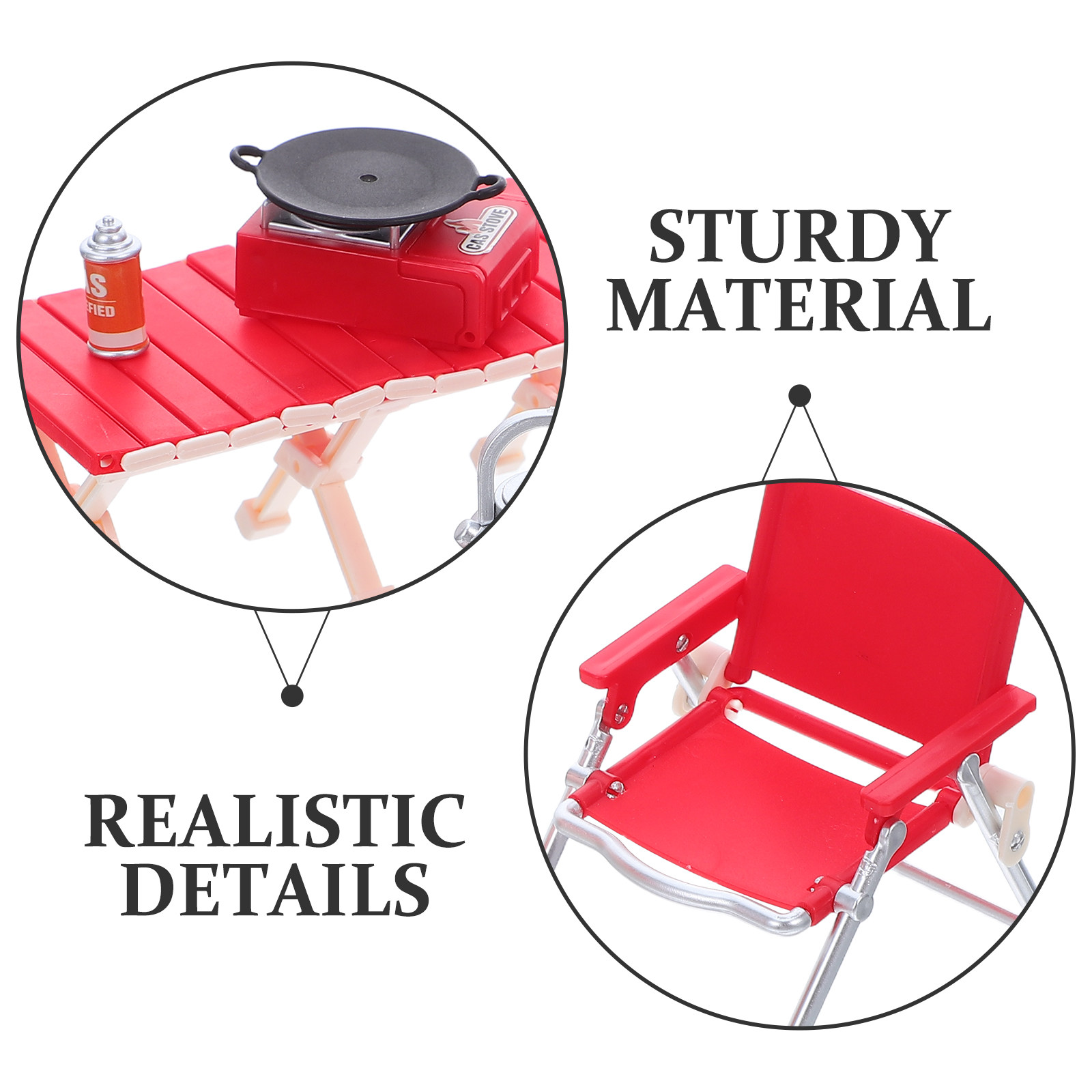 1Set Miniature Camping Accesso - Kids Outdoor Chair And Table 评论和价格