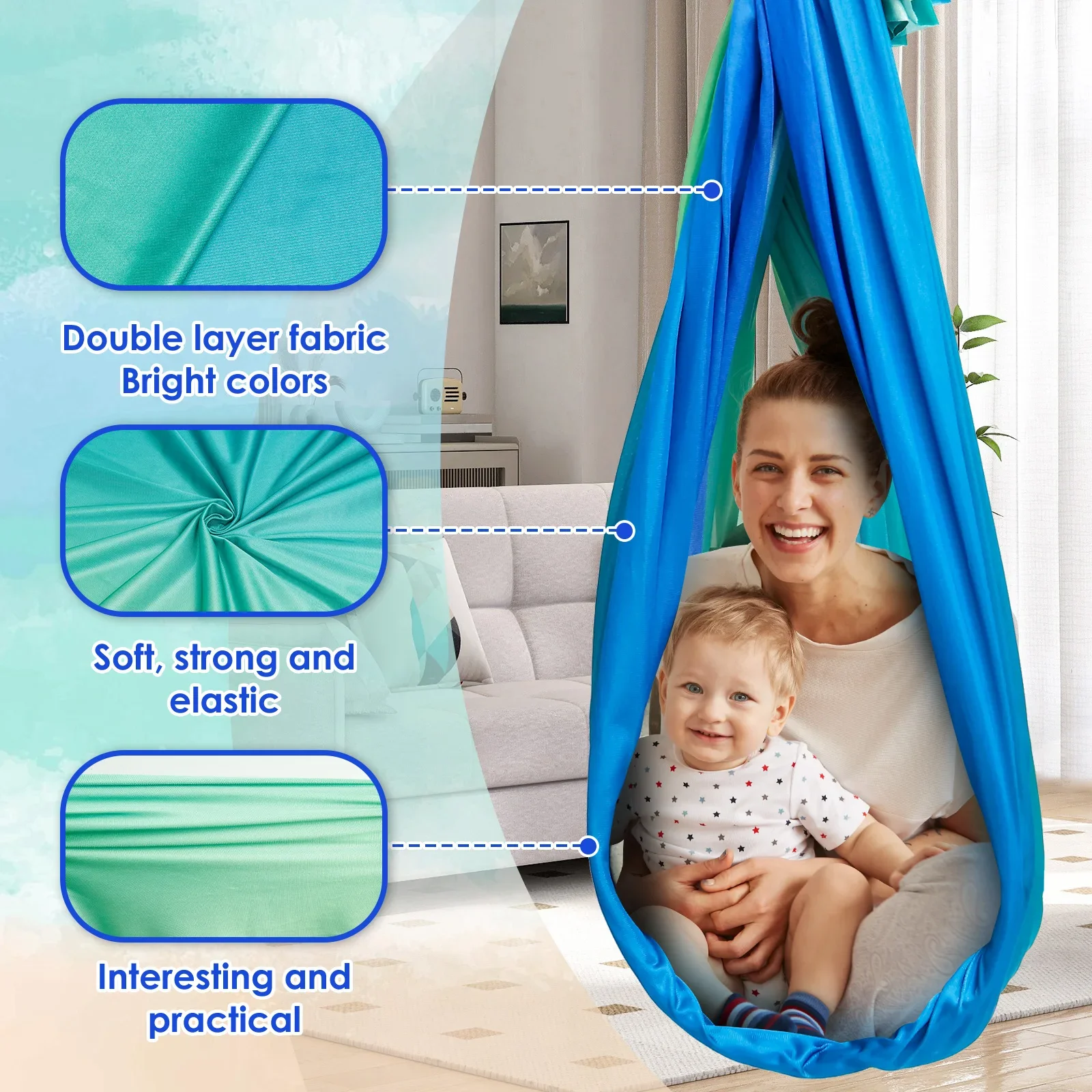 Sensory Swing Comfortable Kids - Kids Outdoor Hammock Swing 评论和价格