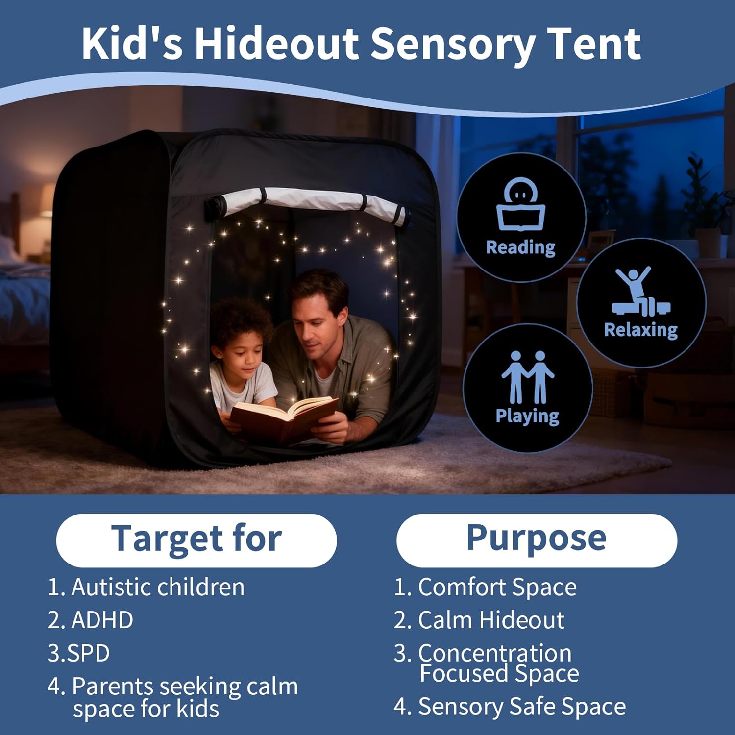 Sensory Tent for Kids 37.4 in  - Kids Outdoor Play Table 评论和价格